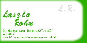 laszlo rohm business card
